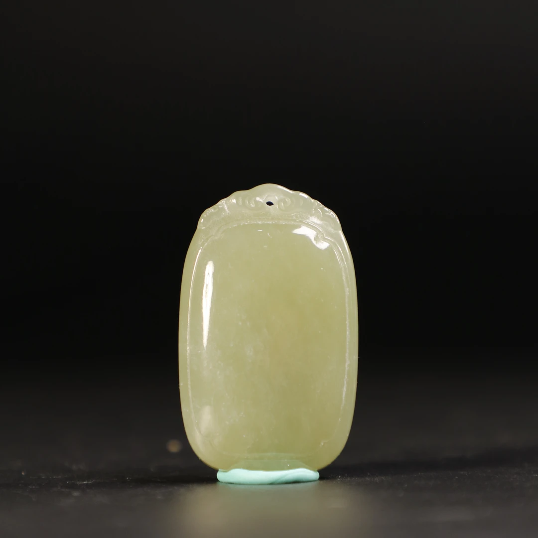 lot8801 和田玉晴水平安无事牌/云南典藏