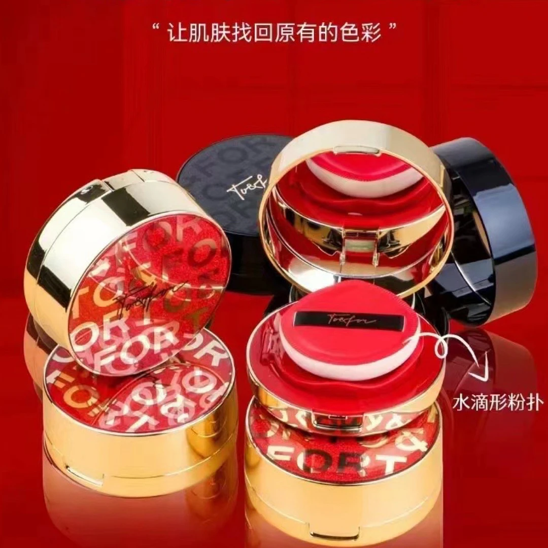 红金气垫霜滋润持久细腻遮瑕裸妆护肤贵妇气垫