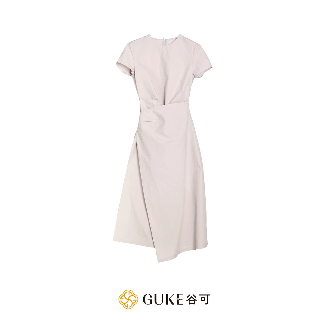 GKE/谷可LQ7596时尚连衣裙女款2025夏季法式小众优雅修身显瘦裙子