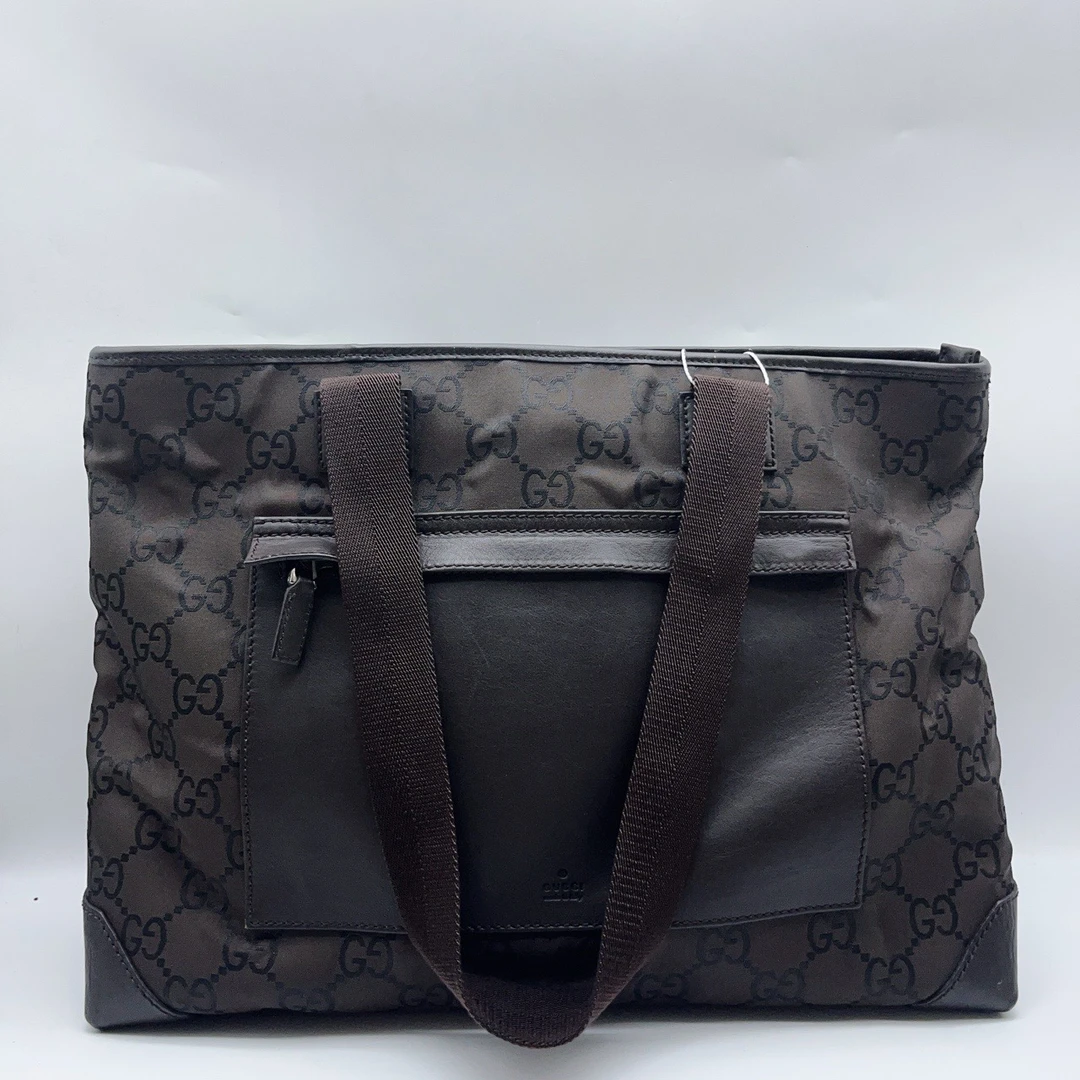 95新 GUCCI/古驰   深色老花托特 1445 4386