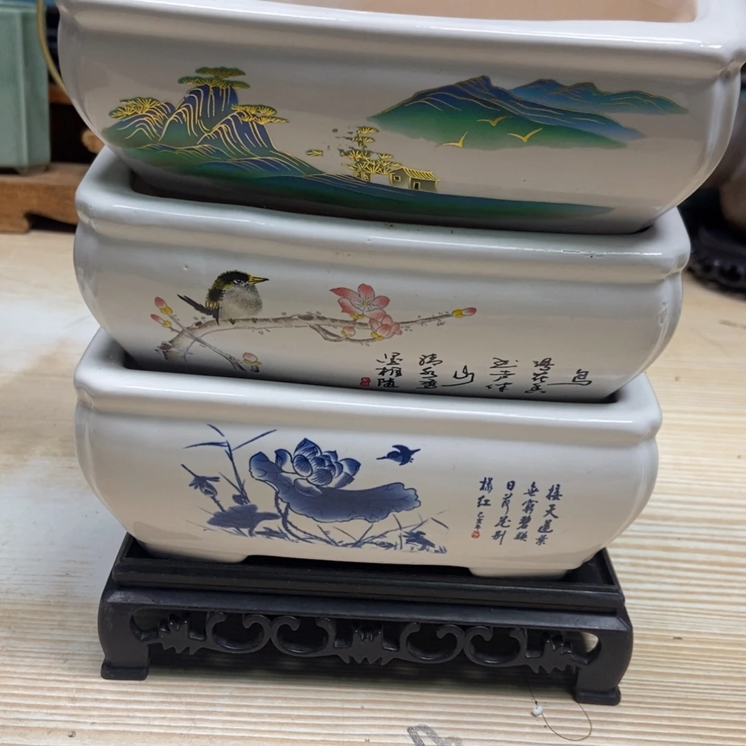 瓷片陶瓷花盆陶瓷艺术