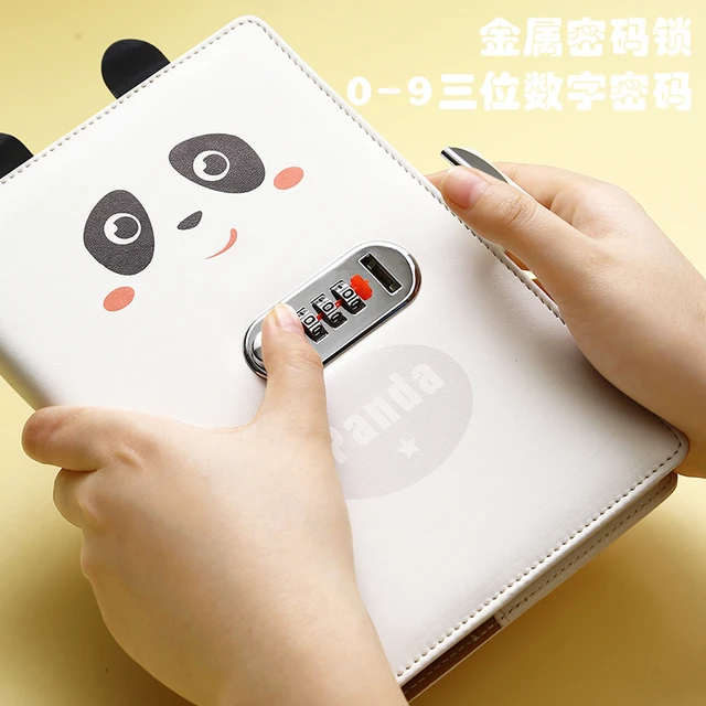 A5可爱密码本礼盒小清新带锁记事本精致礼品日记本成人高级学生笔