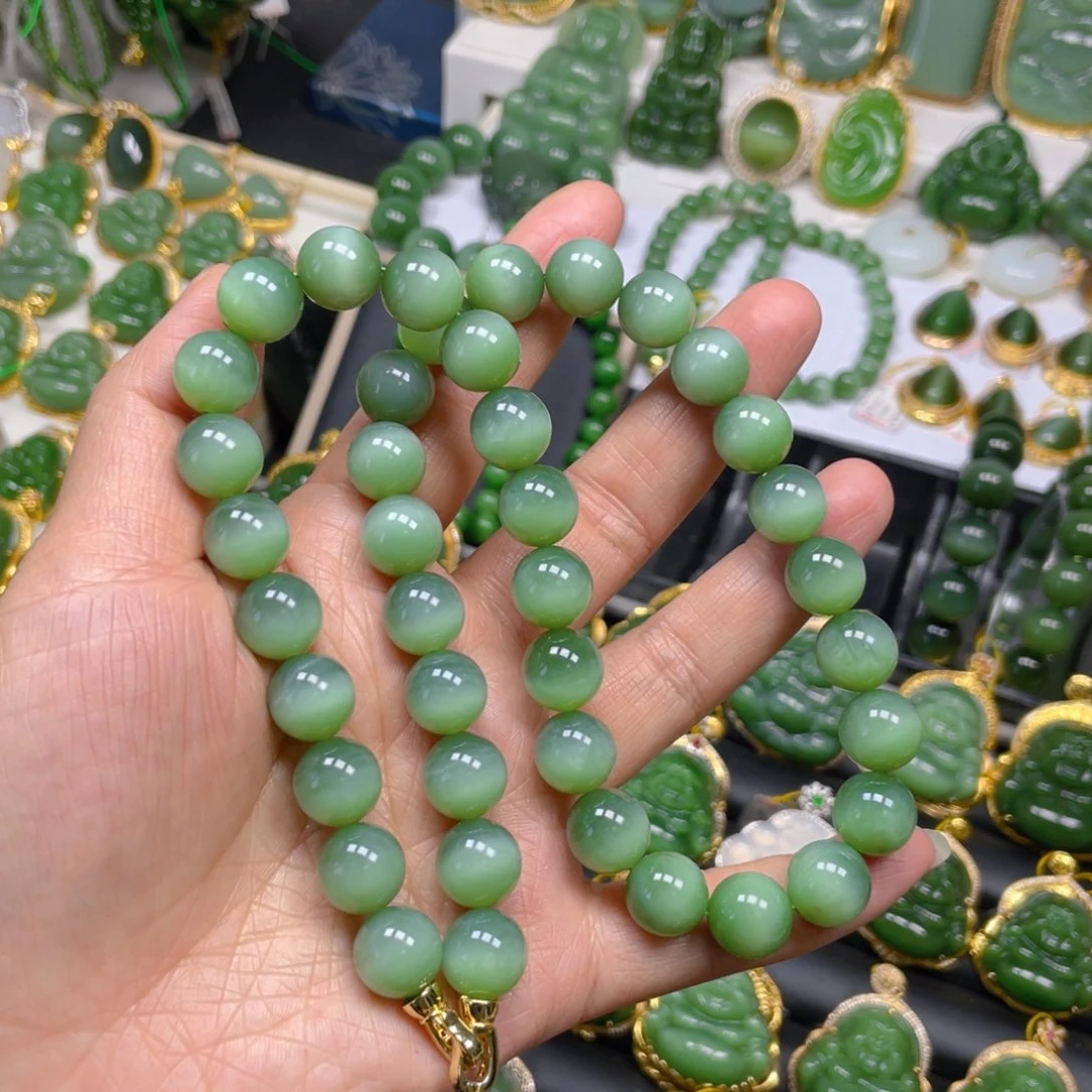 和田玉（碧玉）项链未镶嵌