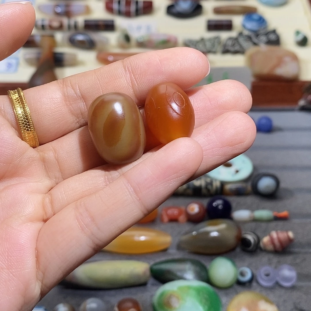 老***子玛瑙/玉髓合金颈饰