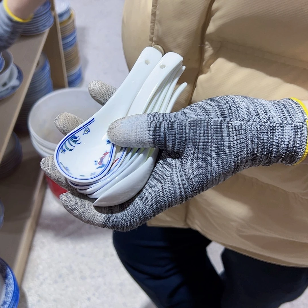 瓷片锦鸡小勺子6个