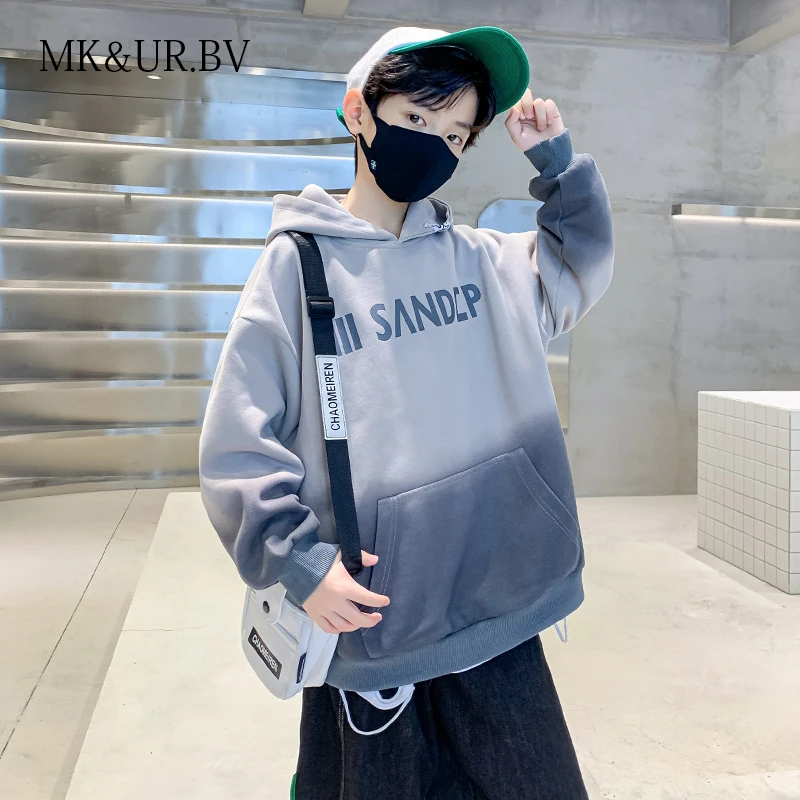 MK&UR.BV男童秋装卫衣春秋款2025新款男孩帅气上衣秋季中大童痞帅