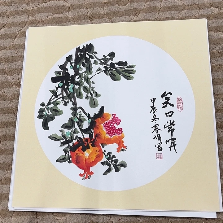 国画花鸟等图案和50.50