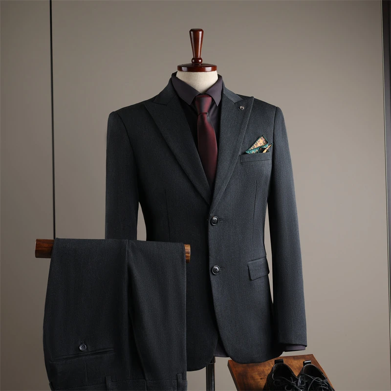 秋季修身小西装套装痞帅韩版结婚商务潮流上班创驳领西服外套