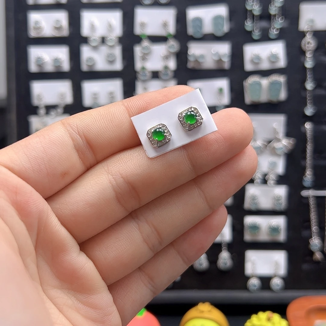 翡翠银S925镶嵌手链