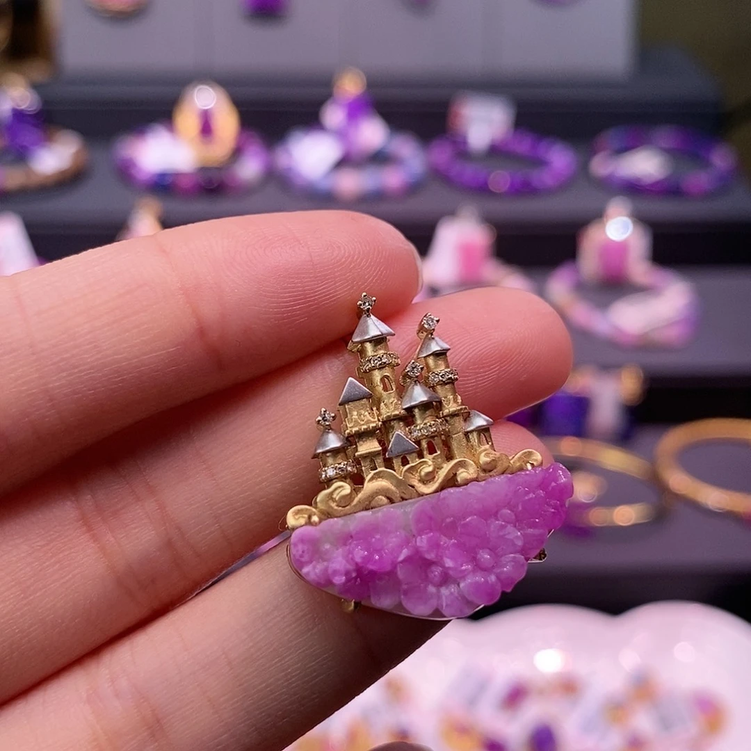 苏纪石（舒俱来）18K金镶嵌吊坠(不含链)