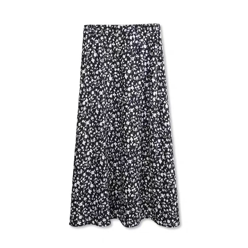 [文娇专属] 碎花气质桑蚕丝半身裙25X814