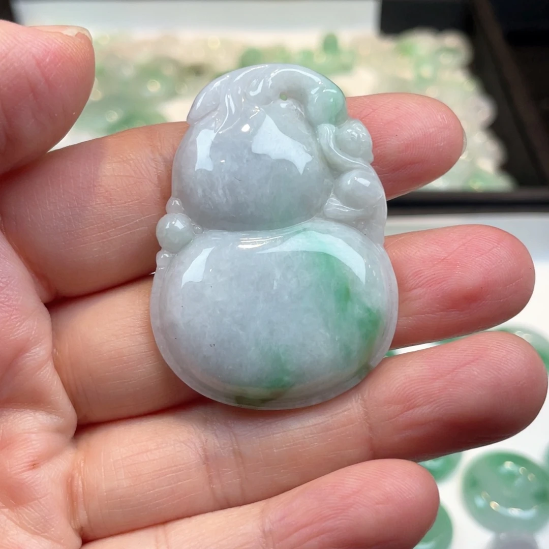 翡翠吊坠(不含链)未镶嵌喜**橙葫芦