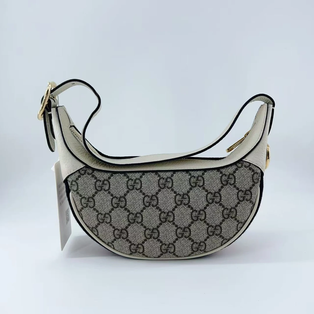 95新 GUCCI/古驰  白色老花豌豆包 1670 6238