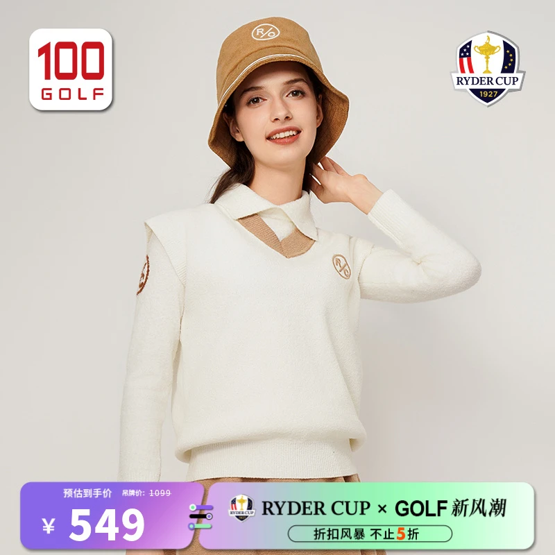 RYDER CUP莱德杯高尔夫女装毛背心秋季舒适保暖马甲女RF232WK179