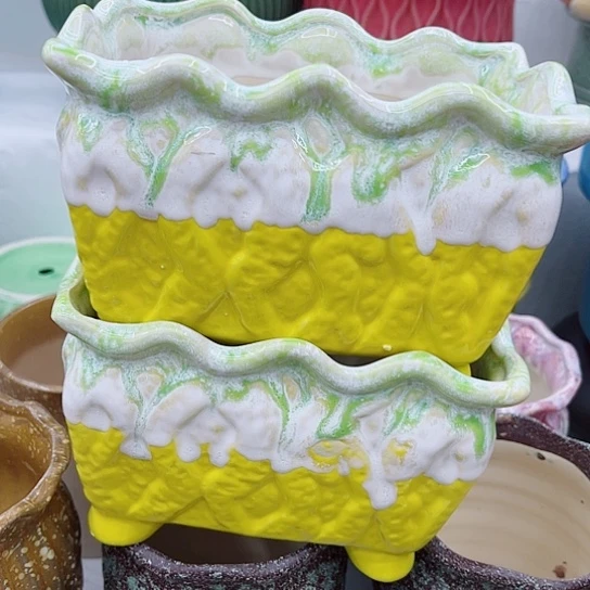 多肉绿植陶瓷花盆9.9包邮，有空