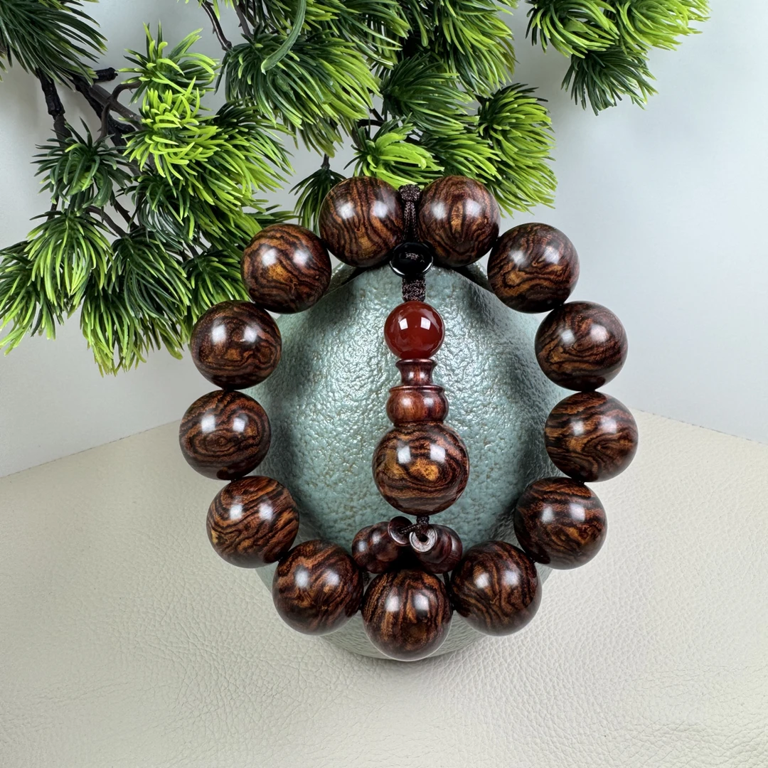 【高货满纹】海南黄花梨老山料双面满纹繁花似锦侧面带鬼眼文玩1.8