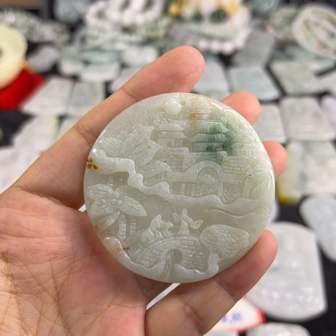 翡翠未镶嵌吊坠(不含链)