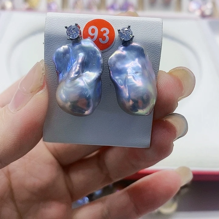 颈饰银S925镶嵌淡水珍珠大*宓