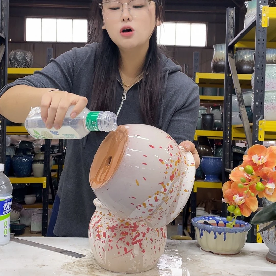 宜兴紫砂粗陶花盆