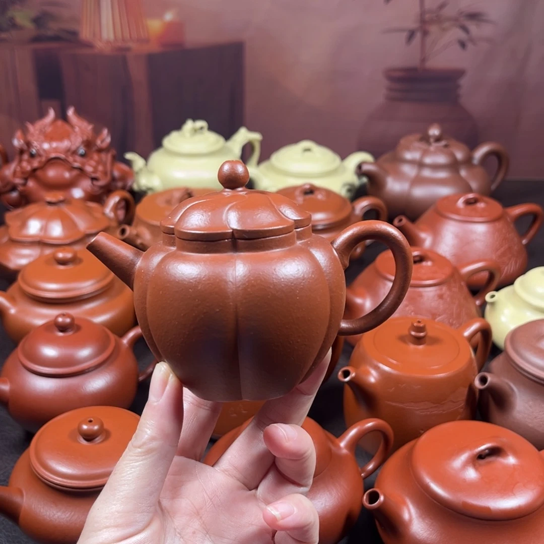 茶壶紫砂原矿朱泥150毫升