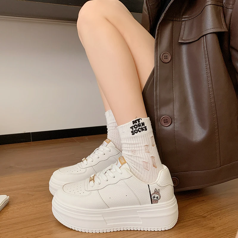 韩版青春ins多巴胺厚底鞋女2025秋季百搭小白鞋休闲透气鞋子女鞋