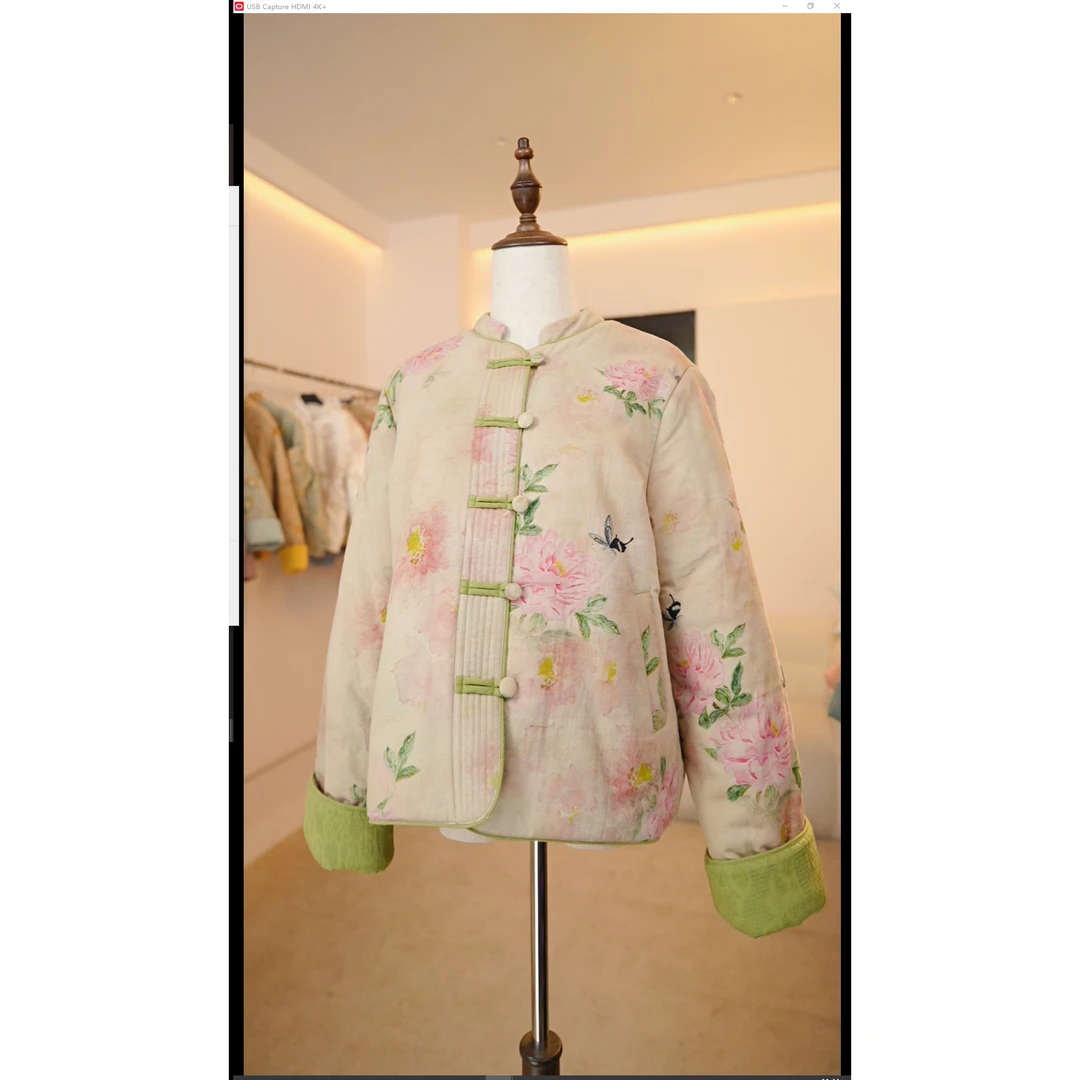 【青黛】冬季国风新中式冬款棉服上衣女