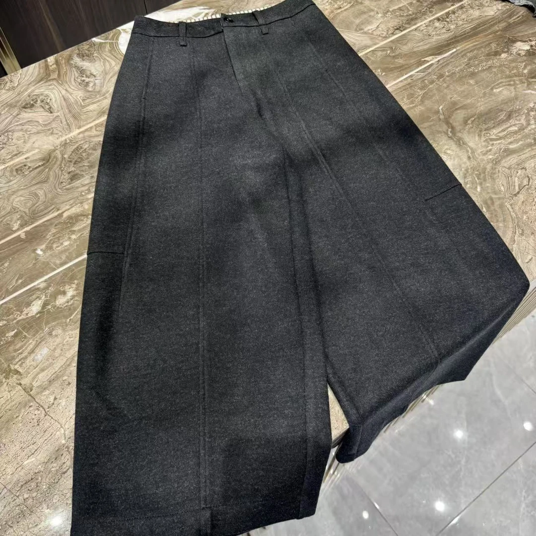 【阔影藏锋】时尚休闲风百搭山羊绒牦牛绒直筒显瘦九分裤子58833