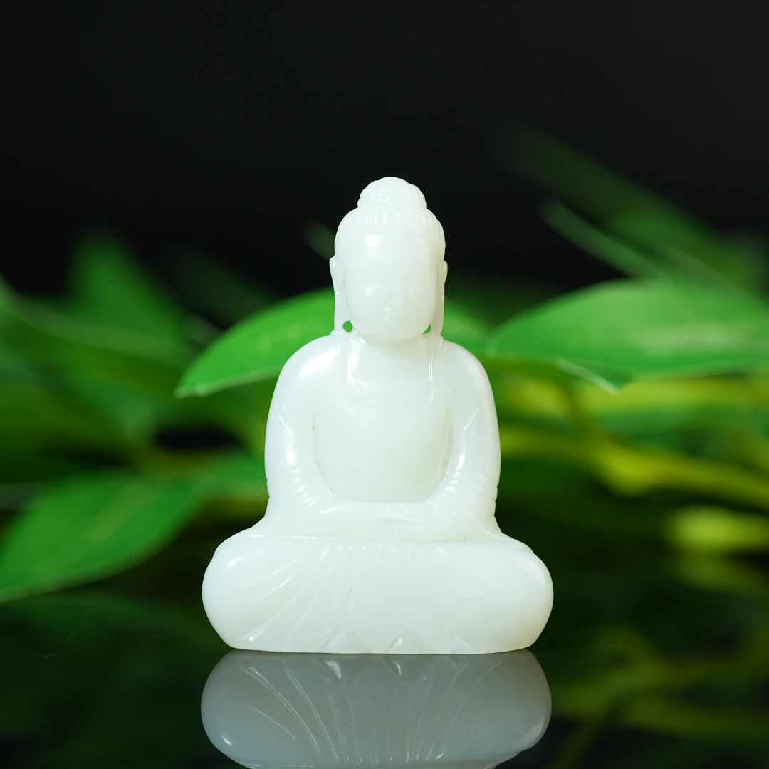 民国和田玉释迦摩尼像【华豫之门】AADHJ2412205021