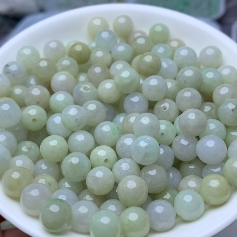 【闪购商品】未镶嵌手链翡翠卡8.5冰绿白10个