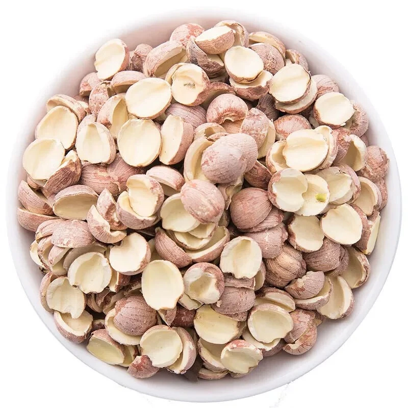 湖南粉糯带壳开边去芯红莲子