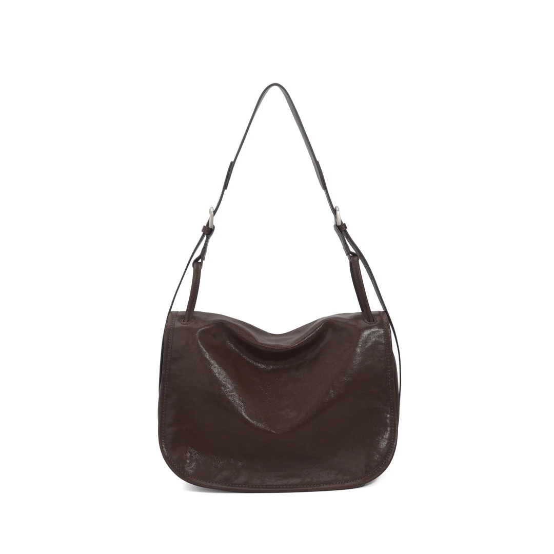 复古风褶皱单肩女包大容量百搭通勤时尚款女包1777