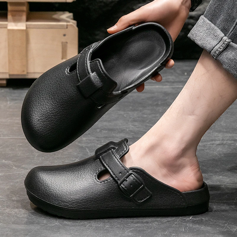 勃肯鞋女夏外穿EVA厚底新款软底一脚蹬洞洞鞋懒人包头半拖凉拖鞋