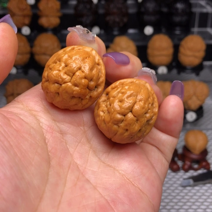 橄榄核吊坠15脑纹蛙