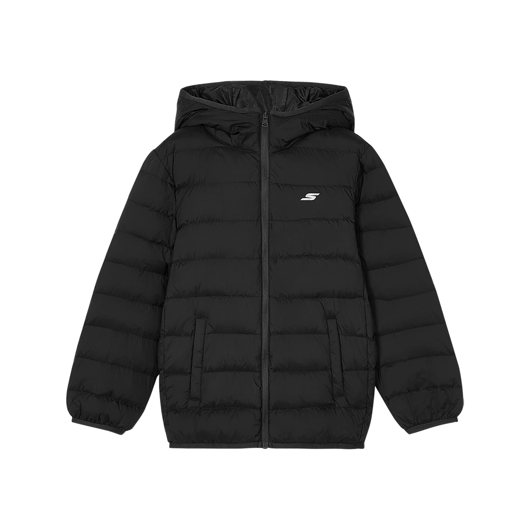 斯凯奇儿童羽绒服男童女童外套石墨烯蓄热保暖中大童冬装P424K076