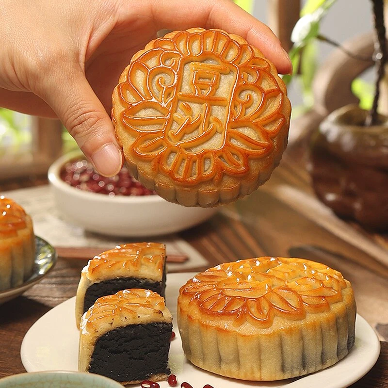 【新鲜现做】广式黑豆沙月饼正宗传统手工月饼中秋月饼