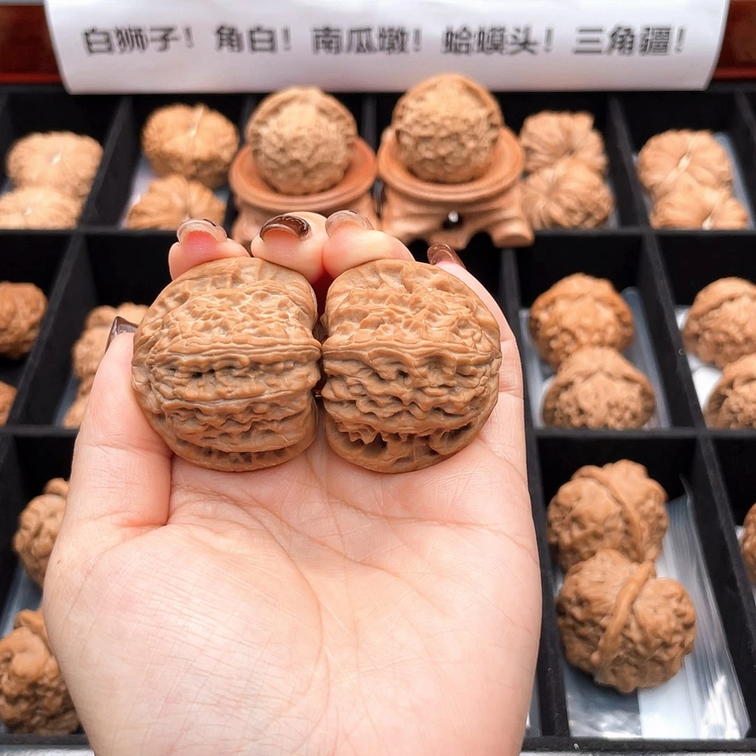 把件文玩核桃39白狮子全品主筋对齐近三角S级3901