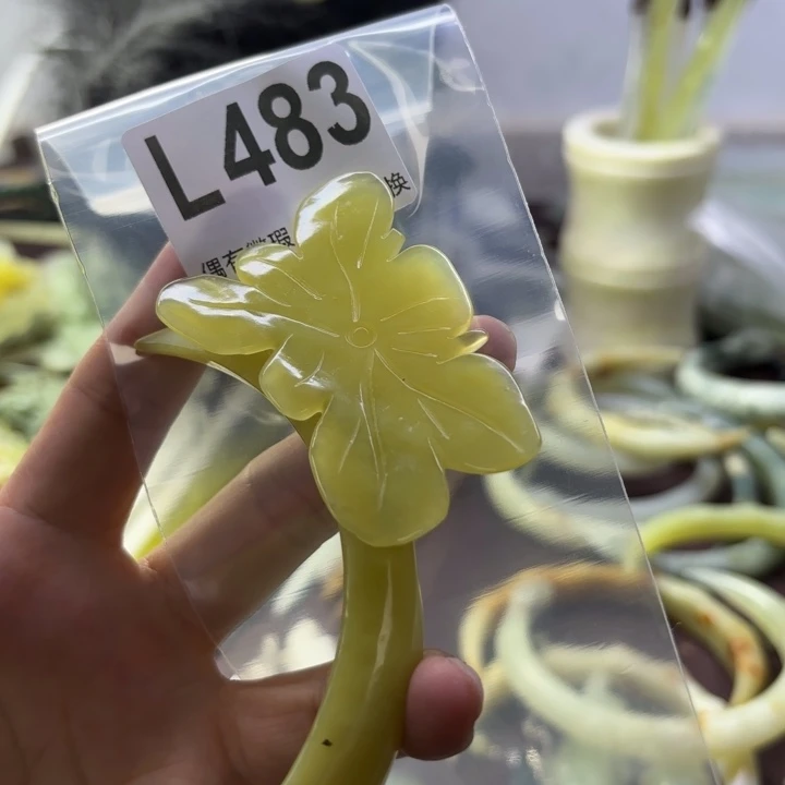 蛇纹石玉发饰合金艺*_