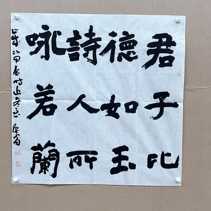 书法谢康雷 68*68㎝安徽  长丰
