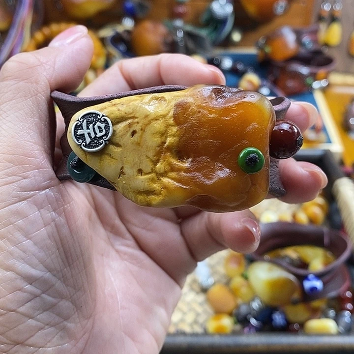 茶***夭未镶嵌蜜蜡手镯手镯