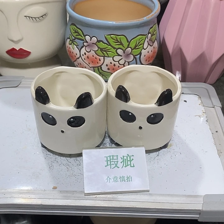 紫砂花盆多肉瑕疵盆有孔。