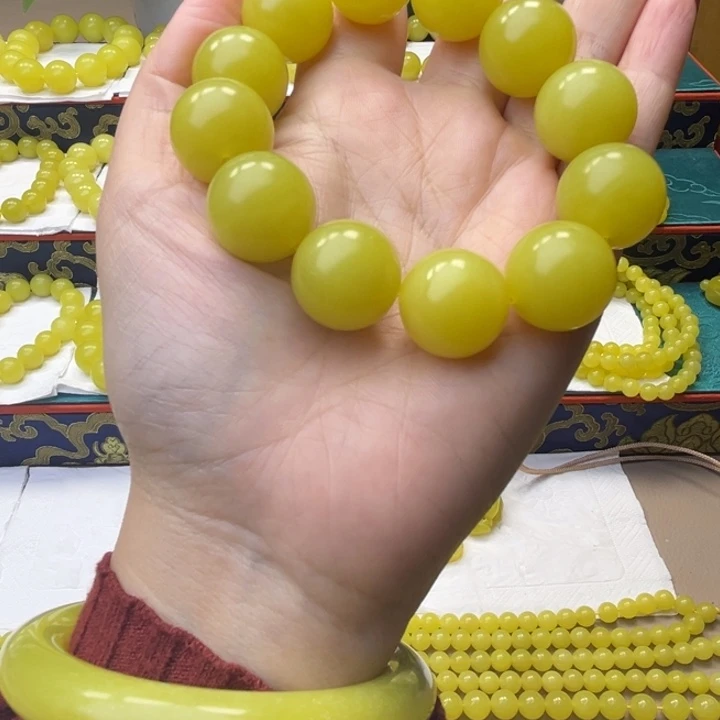 金***子非金属新疆若羌黄口手串