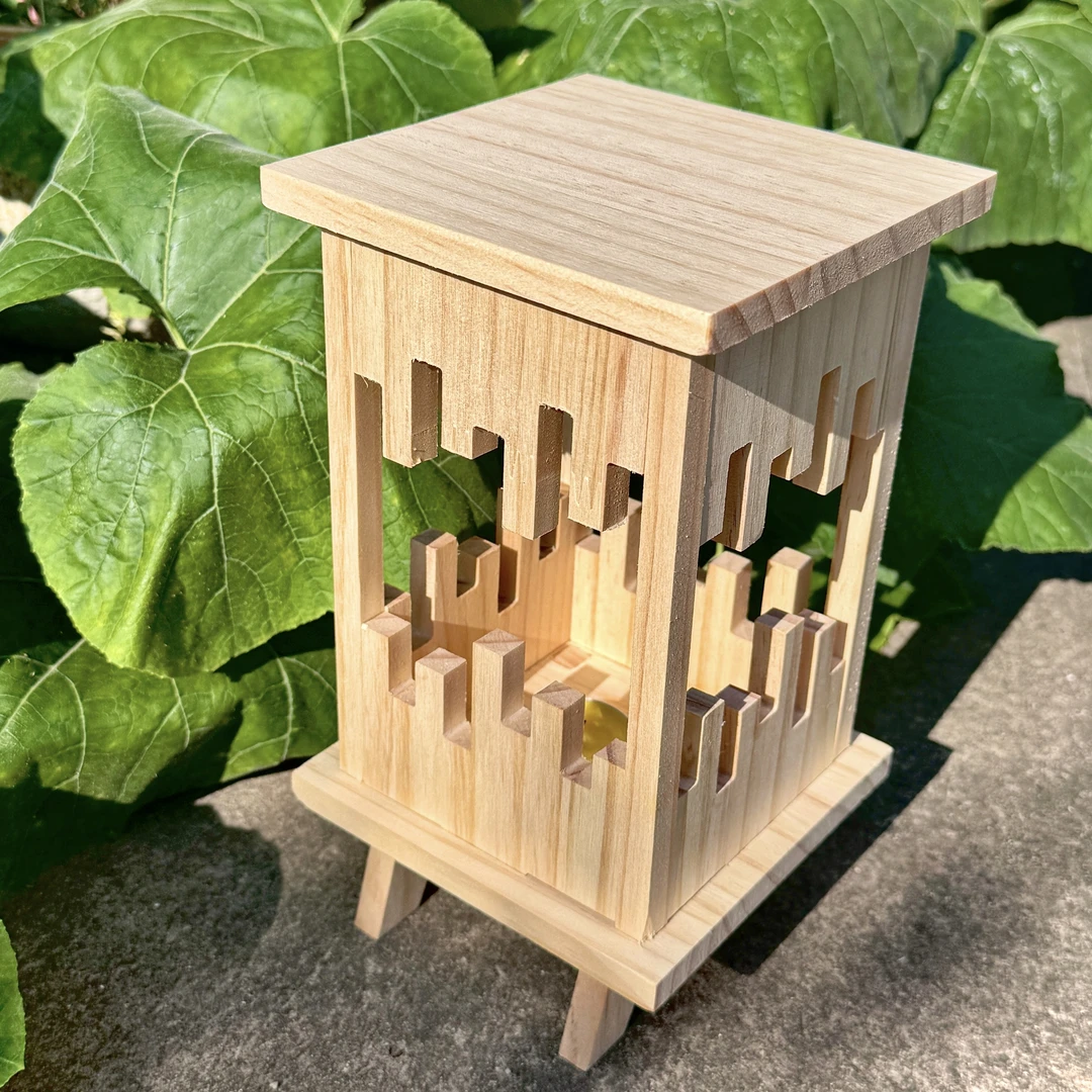 榫卯木灯模型木玩DIY材料包劳技课程木工基础教具儿童教具木工坊