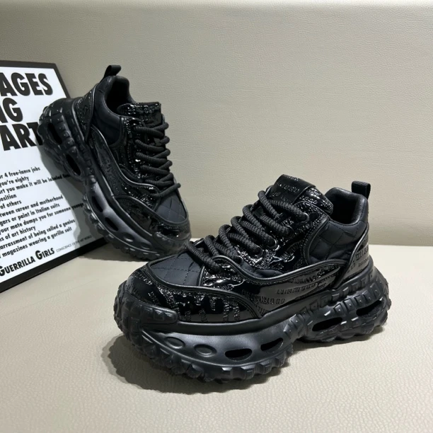 阔腿裤老爹鞋男秋季新款男鞋厚底增高潮流舒适运动休闲鞋子