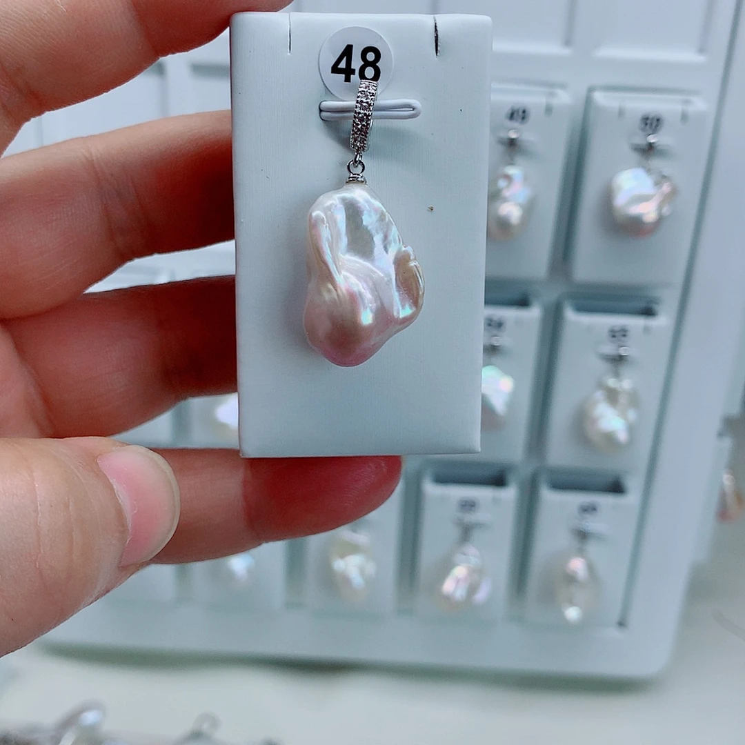 合金淡水珍珠吊坠(不含链)