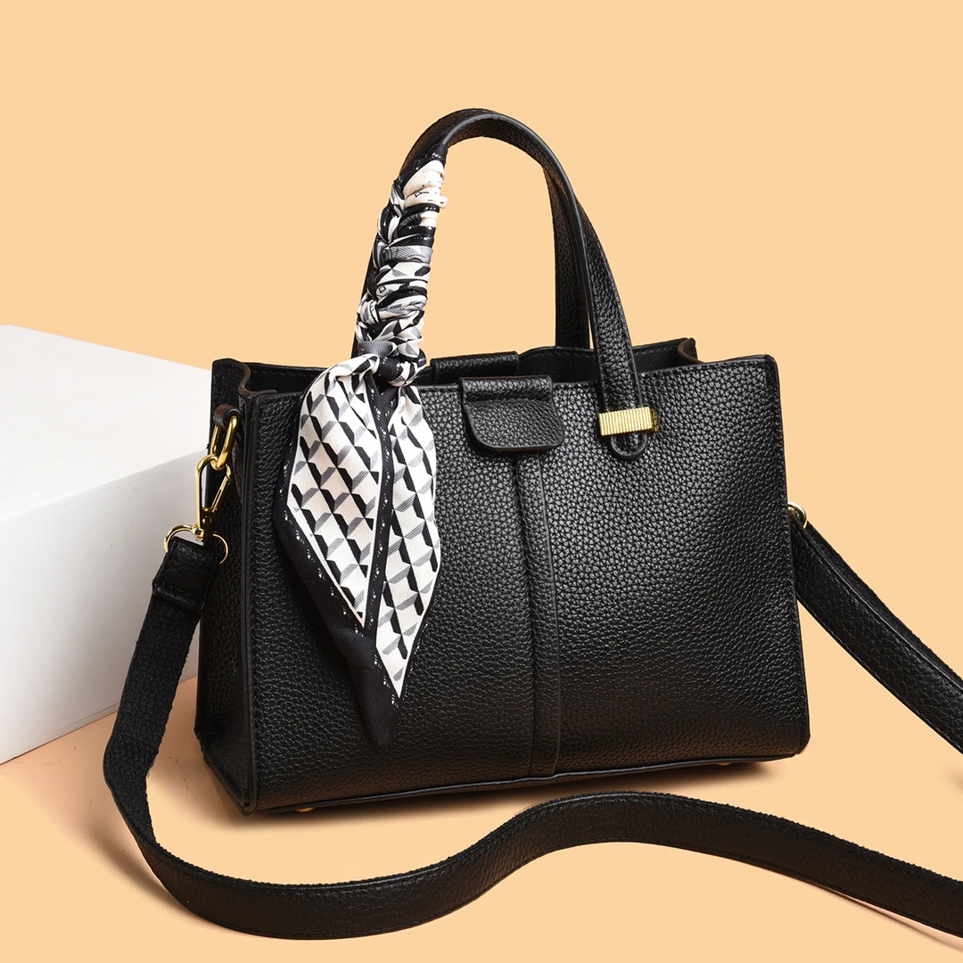 新款时尚百搭潮流女包单肩斜挎包8506黑色