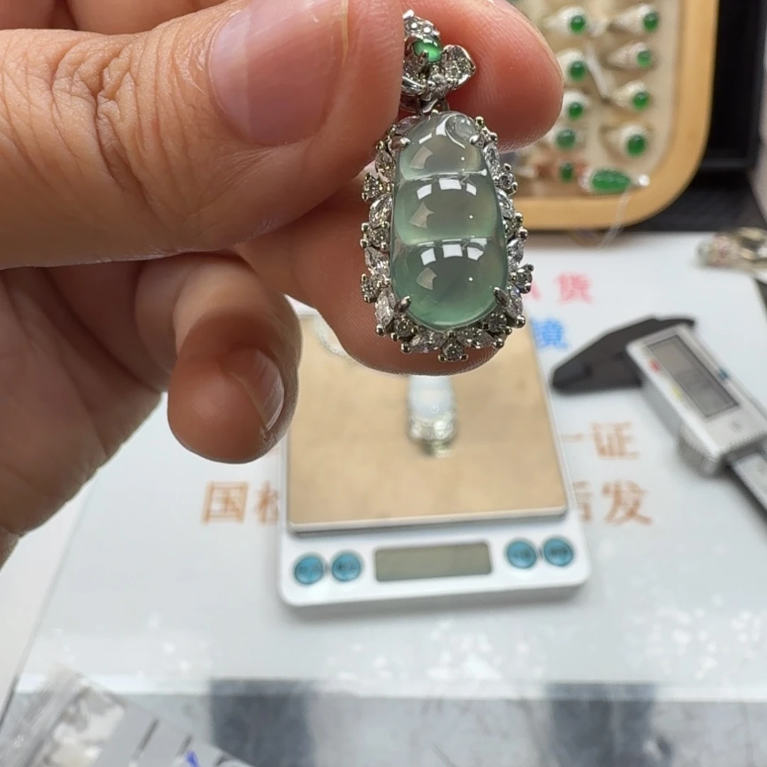 银S925镶嵌戒指翡翠