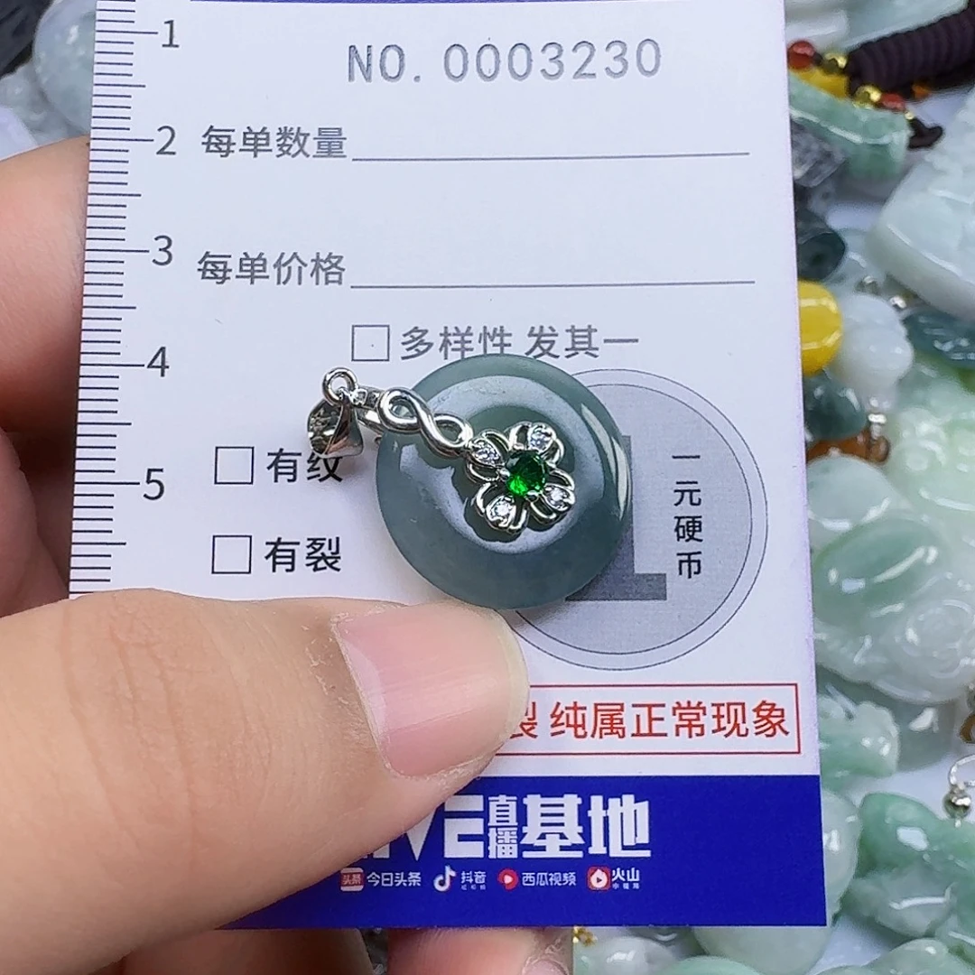 翡翠未镶嵌吊坠(不含链)