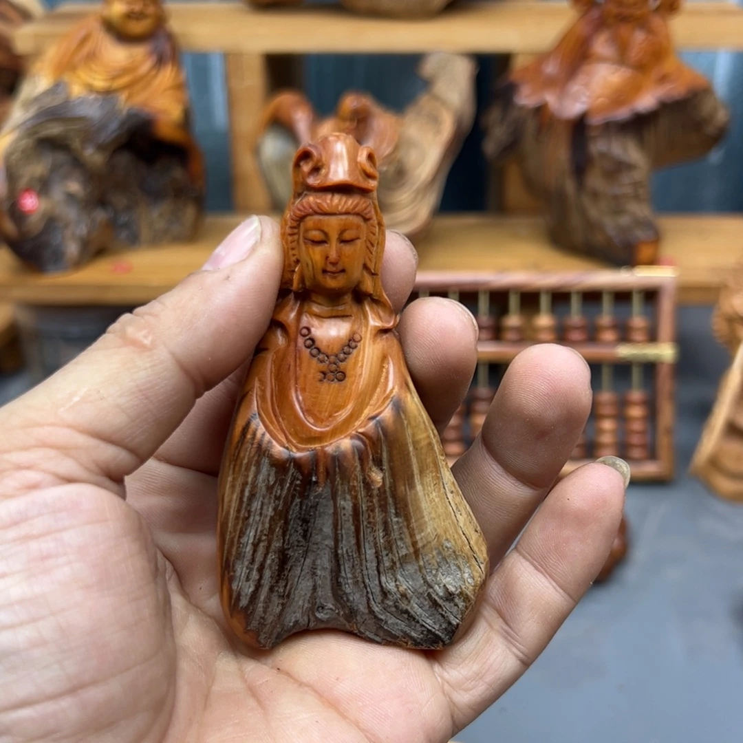 乌***琰木崖柏木摆件手把件