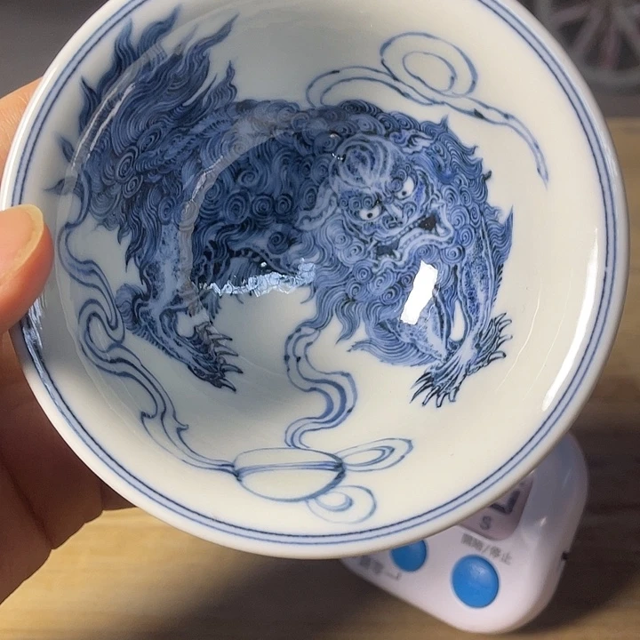 羿***神青花釉里红主人杯