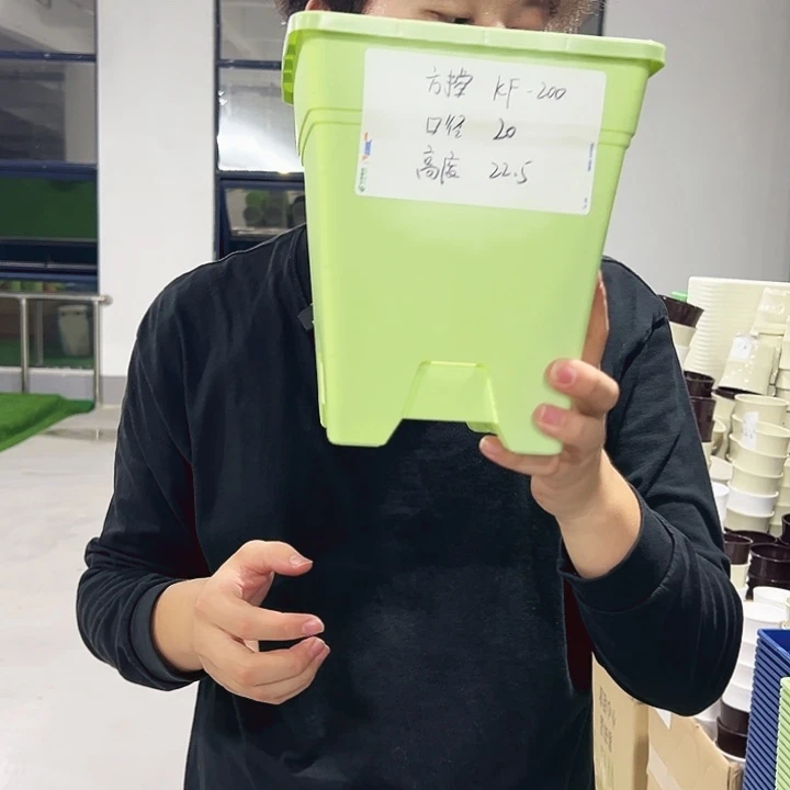 正品方盆口20高22果绿色5支带托